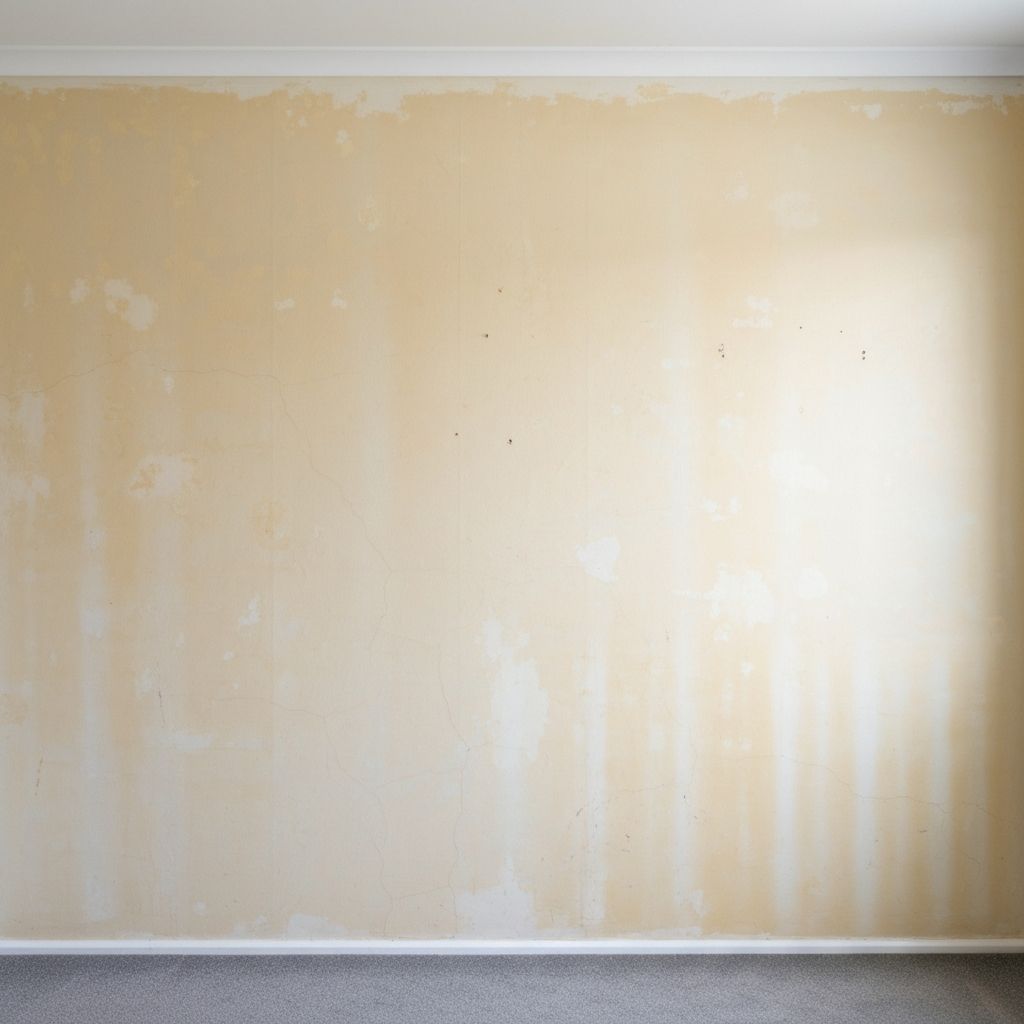 Room with tired, faded walls before painting