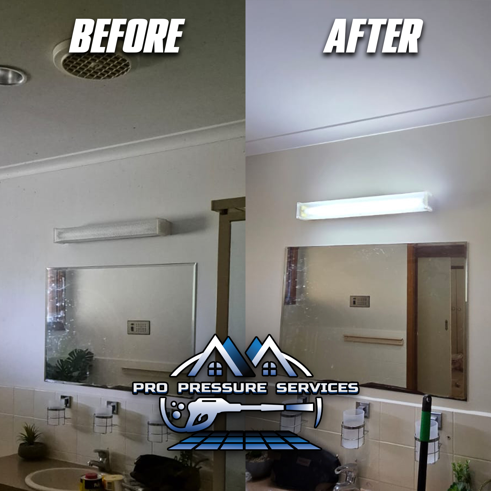 Bathroom deep clean before and after in Melbourne